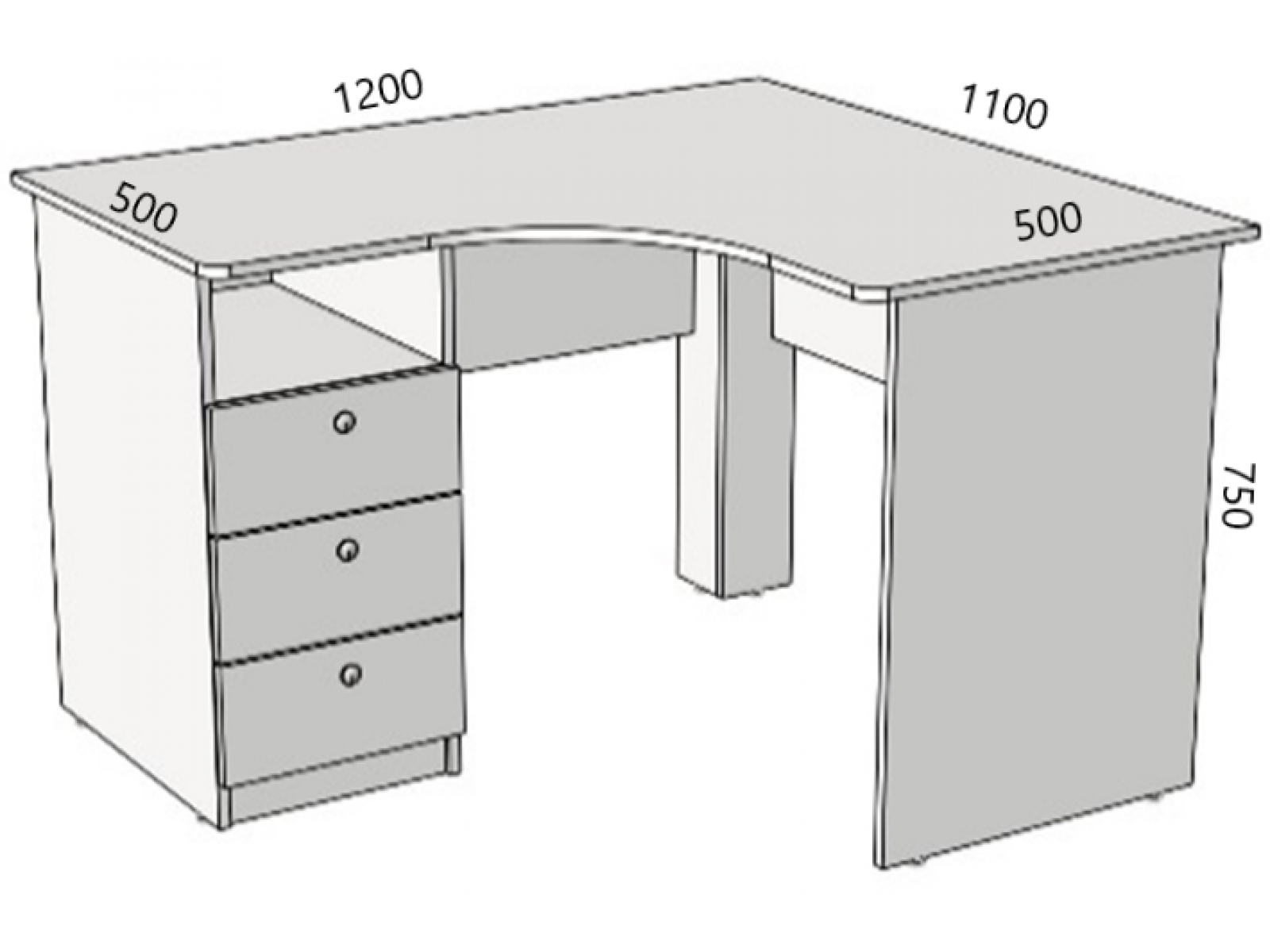 угловые компьютерные столы и их размеры