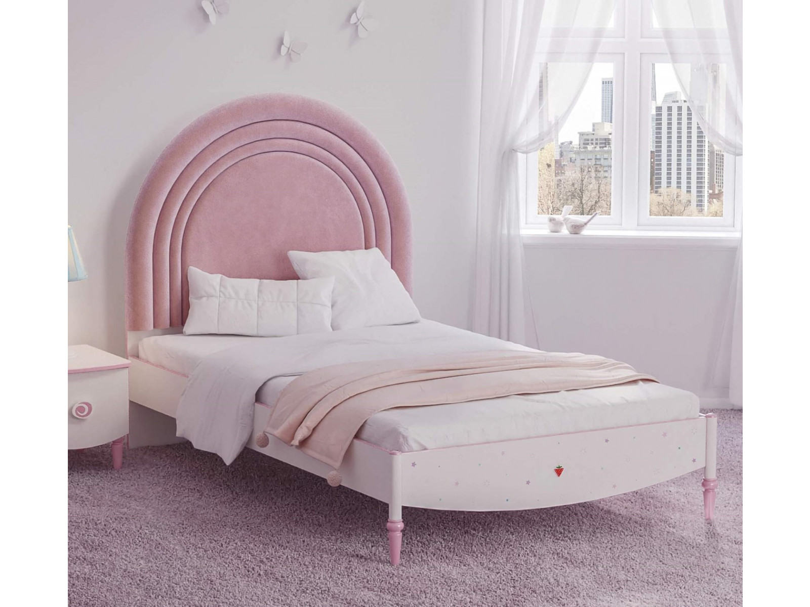 Кровать принцесса с бортиком