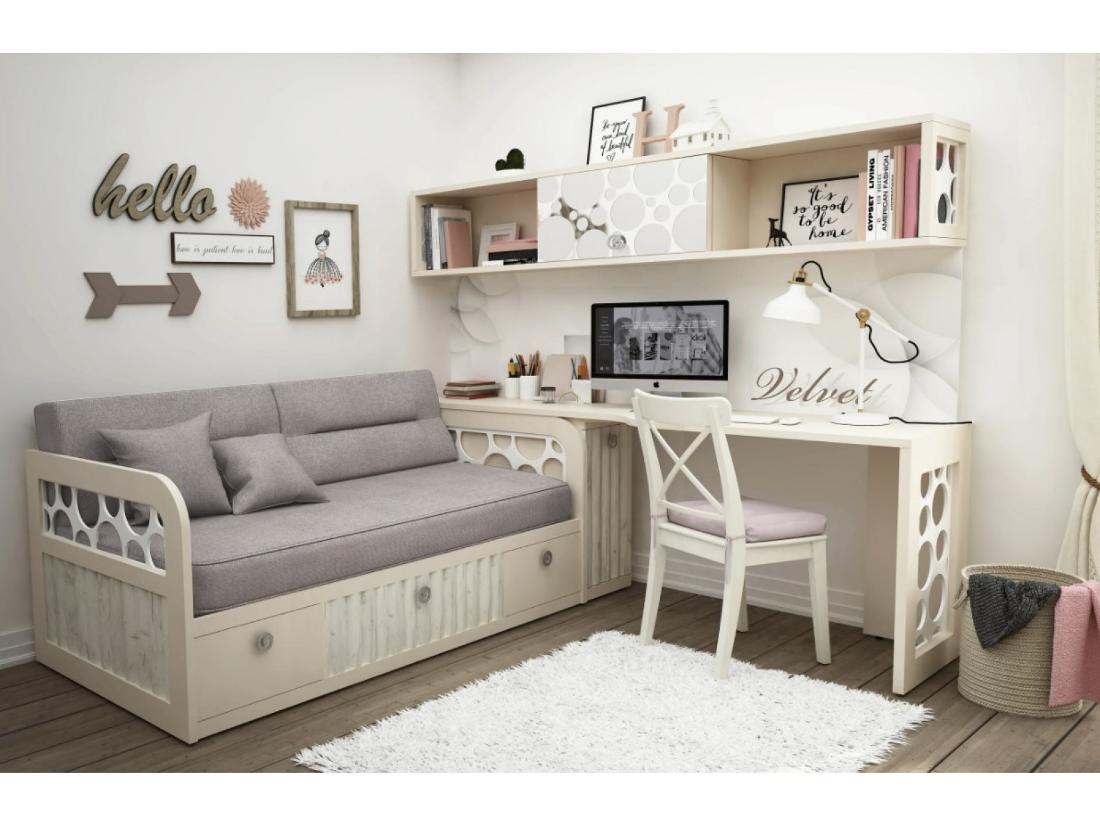 Кровать-диван Velvet купить по выгодной цене в интернет-магазине MiaSofia