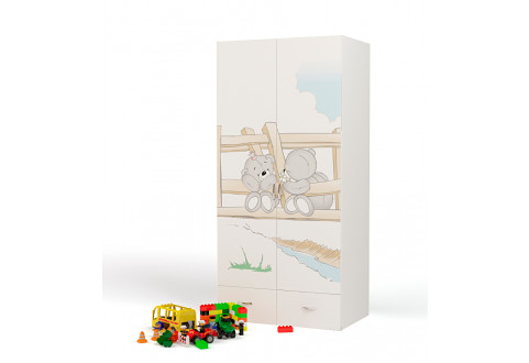 Детская мебель Шкаф двухдверный Bears