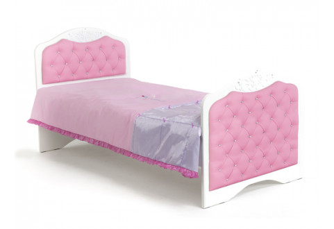 Детская мебель Кровать с изножьем и стразами классик Princess Swarovski