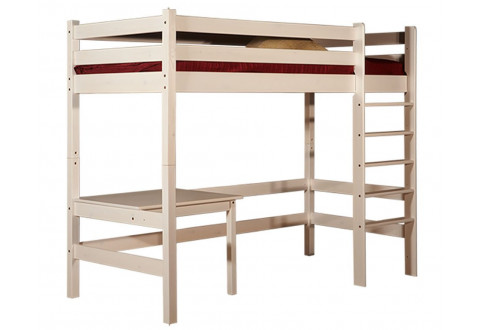 Детская мебель Кровать-чердак с детским столиком и полками Классик