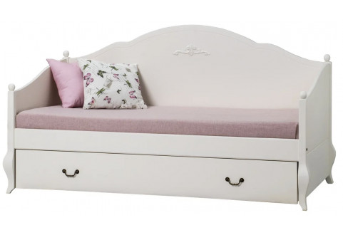 Детская мебель Кровать-диван с изогнутой спинкой и ящиком Ари Прованс