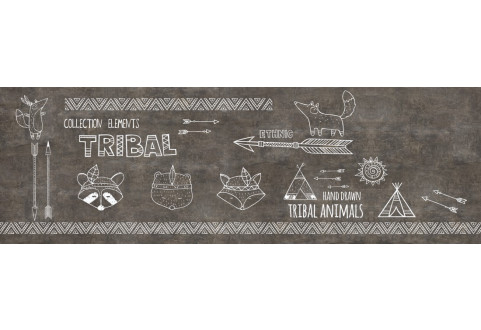 Детская мебель Стеновая панель с фотопечатью Junior Tribal