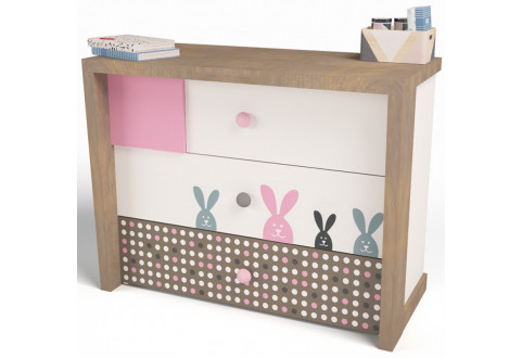 Детская мебель Комод Mix Bunny розовый