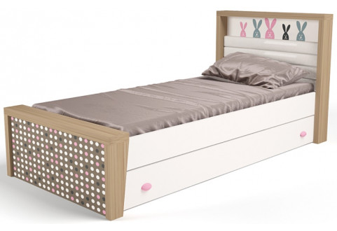 Детская мебель Кровать с ящиком для хранения Mix Bunny розовый