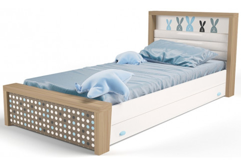 Детская мебель Кровать с ящиком для хранения Mix Bunny голубой