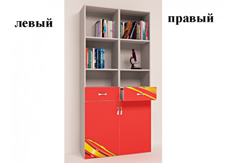 Детская мебель Стеллаж узкий Champion красный