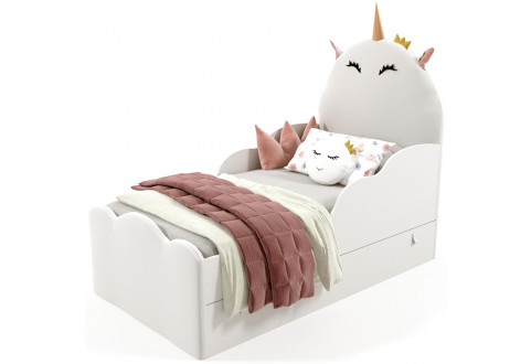 Детская мебель Кровать мягкая Единорог