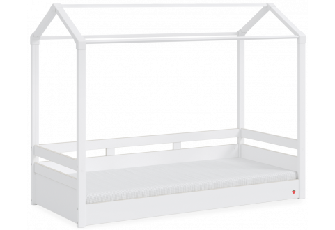 Детская мебель Кровать-домик с надстройкой для балдахина Montes Baby White