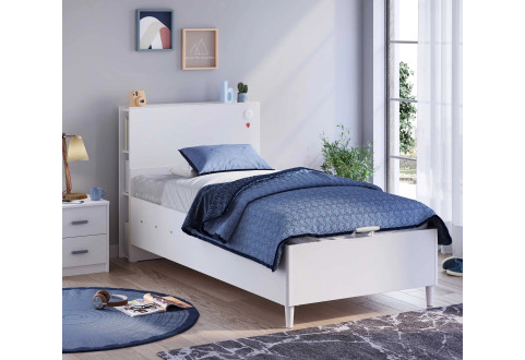 Детская мебель Кровать c подъемным механизмом 120х200 Montes White