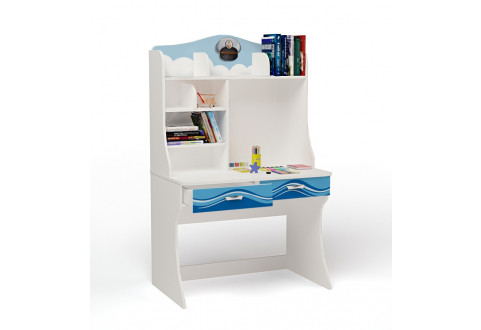 Детская мебель Стол письменный с надстройкой Ocean