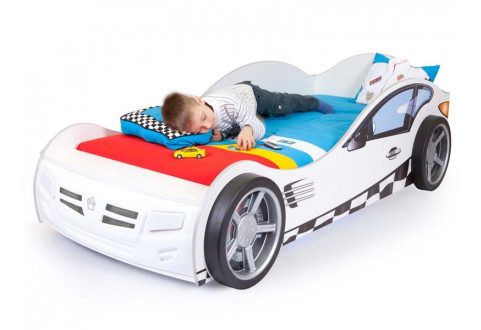 Детская мебель Кровать-машина белая Formula