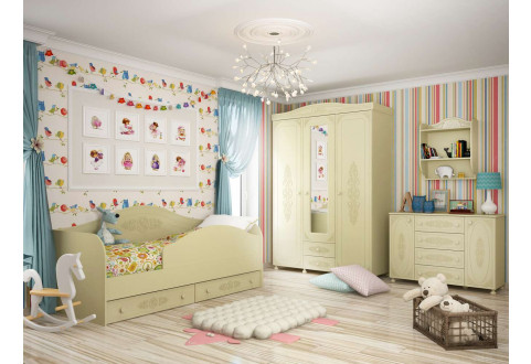 Детская мебель Комплект детской мебели с диваном-кроватью Ассоль Плюс
