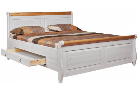 Детская мебель Кровать двуспальная с высоким изголовьем с ящиками Мальта-Хельсинки