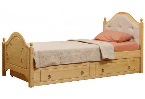 Детская мебель Кровать мягкая с изножьем и ящиками Кая