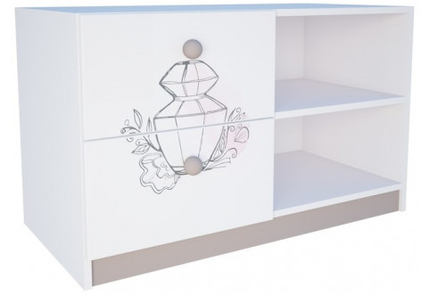 Детская мебель Тумба напольная два ящика Парижанка