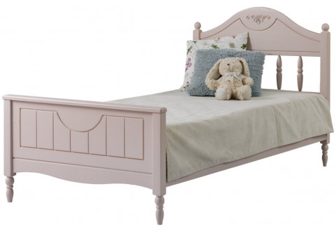 Детская мебель Кровать с реечным изголовьем и прямым изножьем Айно