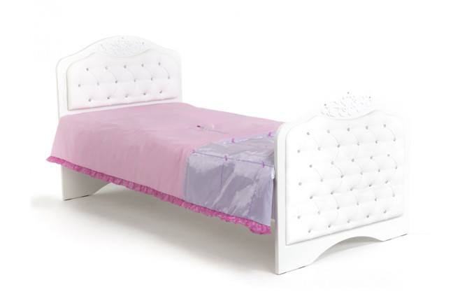 Кровать с изножьем и стразами классик Princess Swarovski