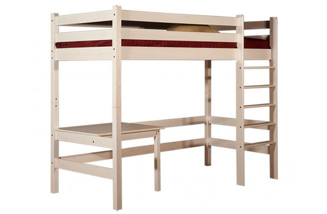 Кровать-чердак с детским столиком и полками Классик
