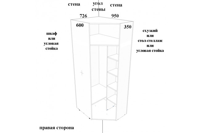 Шкаф угловой Swarovski Фея