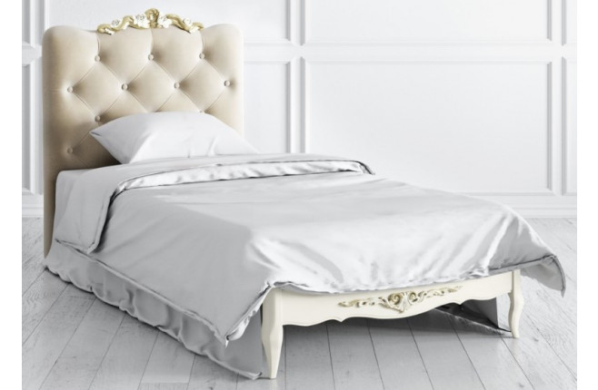 Кровать с мягким изголовьем односпальная Romantic gold
