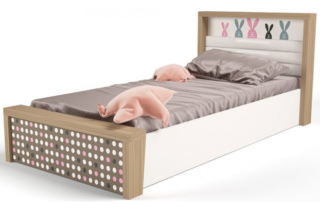 Кровать с подъемным механизмом Mix Bunny розовый