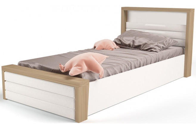 Кровать с подъемным механизмом и мягким изножьем Mix Bunny розовый