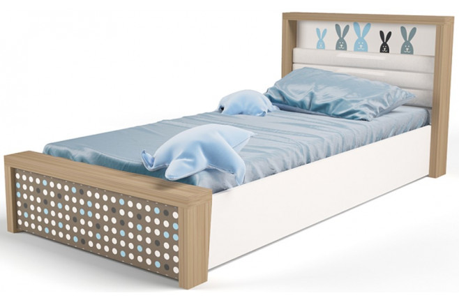 Кровать с подъемным механизмом Mix Bunny голубой