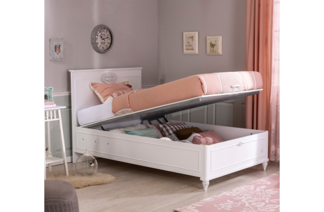 Кровать с прямым изголовьем и подъемным механизмом Romantica