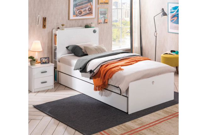 Кровать односпальная большая White