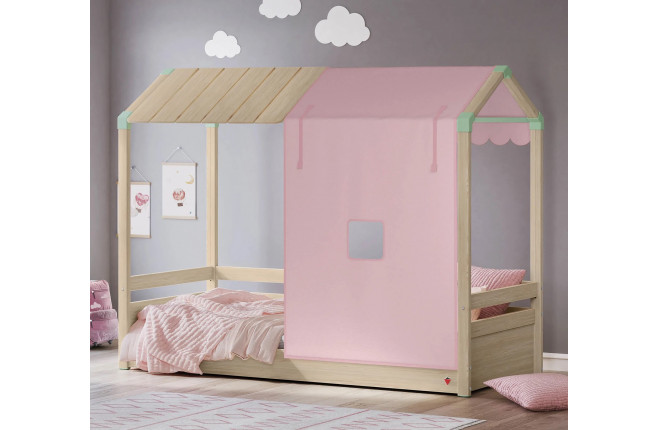Навес розовый для кровати-домика с надстройкой Montes Baby Natural