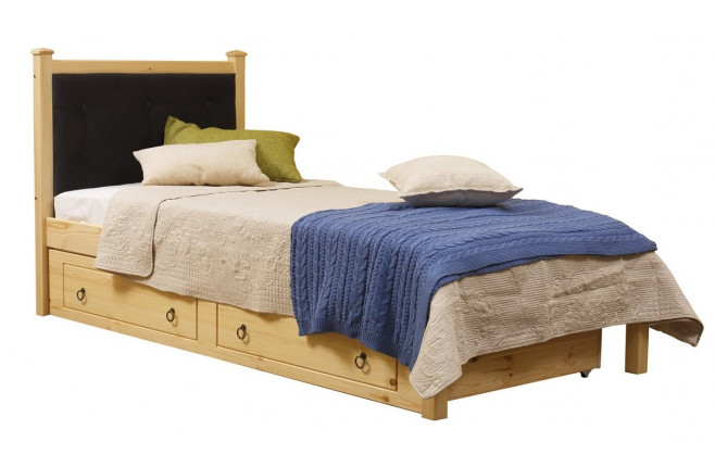 Кровать мягкая с ящиками Дания