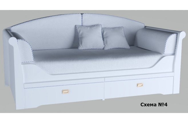 Кровать-диван с изогнутой спинкой Calypso