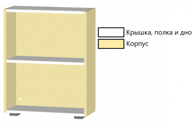 Тумба боковая для компьютерного стола с полкой Teenager