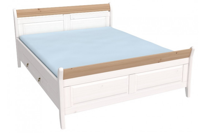Кровать двуспальная с ящиками и изножьем Бейли