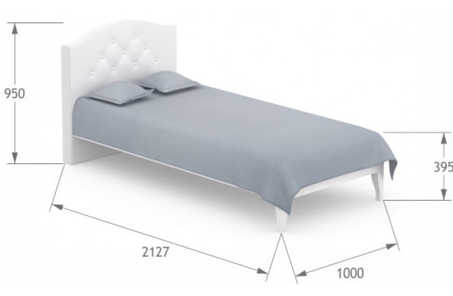 Кровать с изголовьем Simple