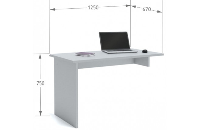Письменный стол приставной Flex Grey