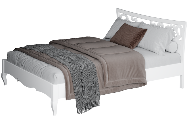 Кровать двуспальная с декоративным изголовьем Odri