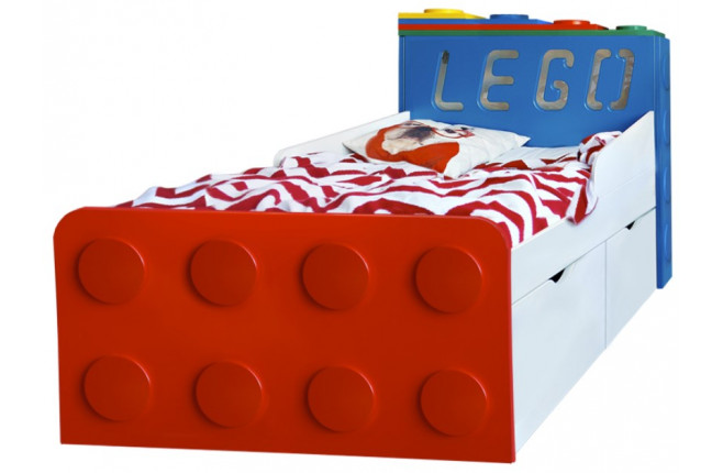 Кровать подростковая с бортами Леголэнд