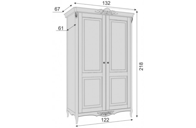 Шкаф двухдверный широкий Atelier Home