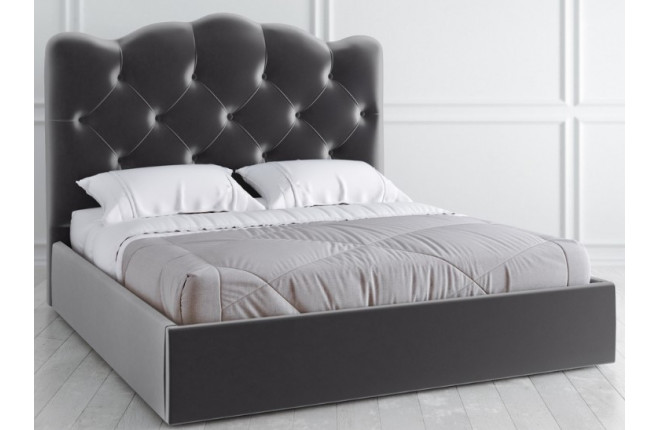 Кровать с высоким мягким изголовьем Vary bed 