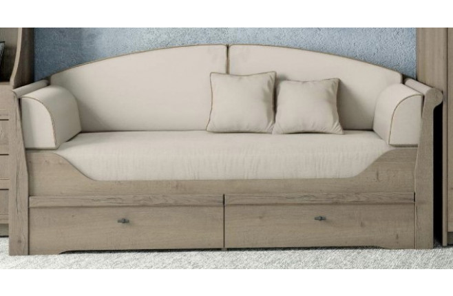 Кровать-диван с изогнутой спинкой Calypso wood