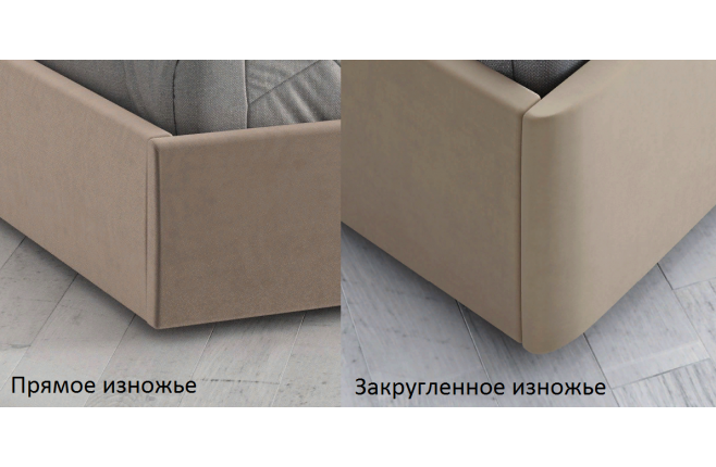 Кровать с высоким мягким изголовьем Vary bed 