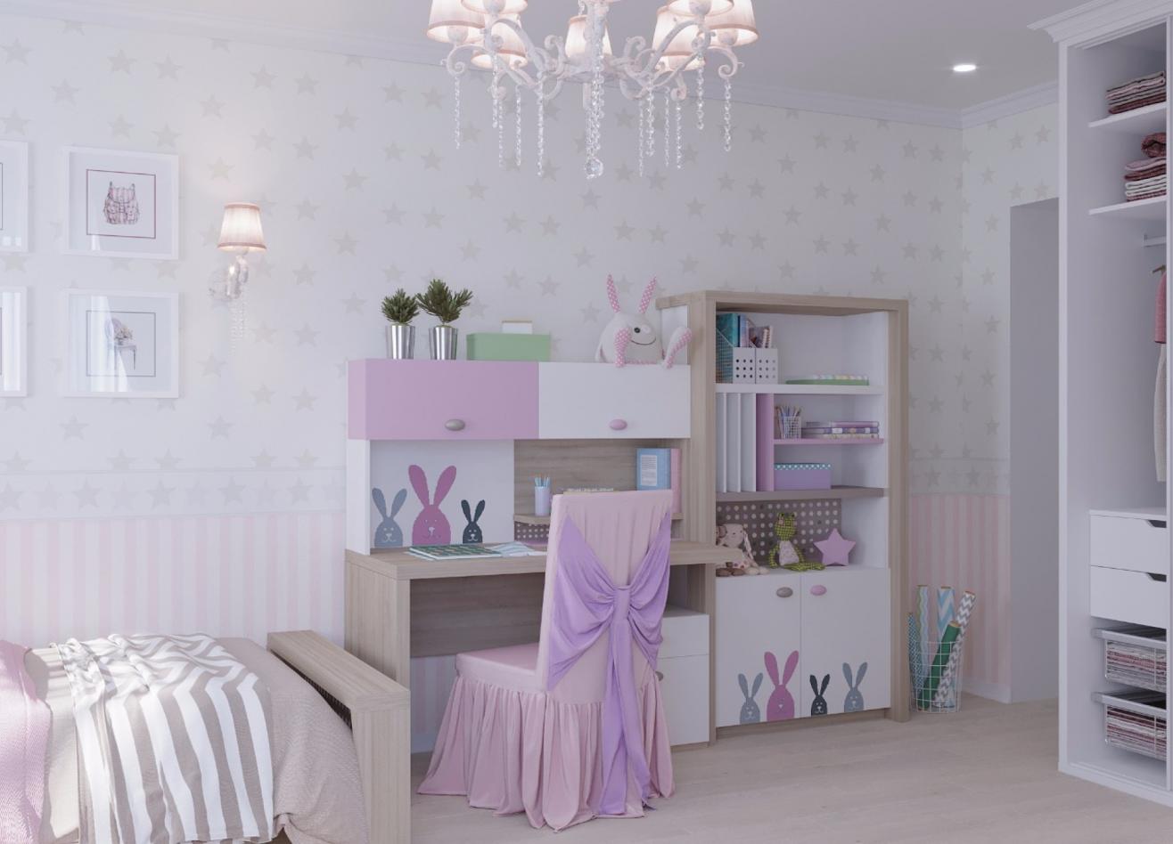Коллекция детской мебели Mix Bunny розовый