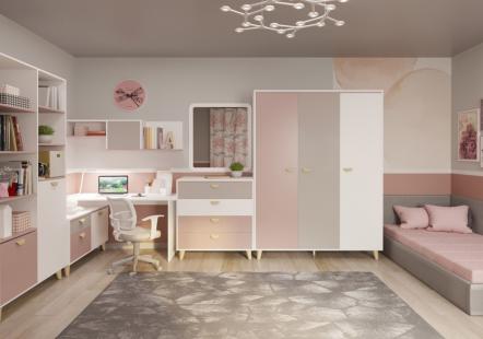 Современная детская мебель для девочек в комнату купить по выгодной цене в интернет-магазине MiaSofia