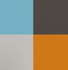 Коллекция детской мебели в цвете Pilot: Серый + Черный + Оранжевый + Голубой