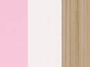 Коллекция детской мебели в цвете Mix Bunny: Белый + Розовый + Натуральное дерево